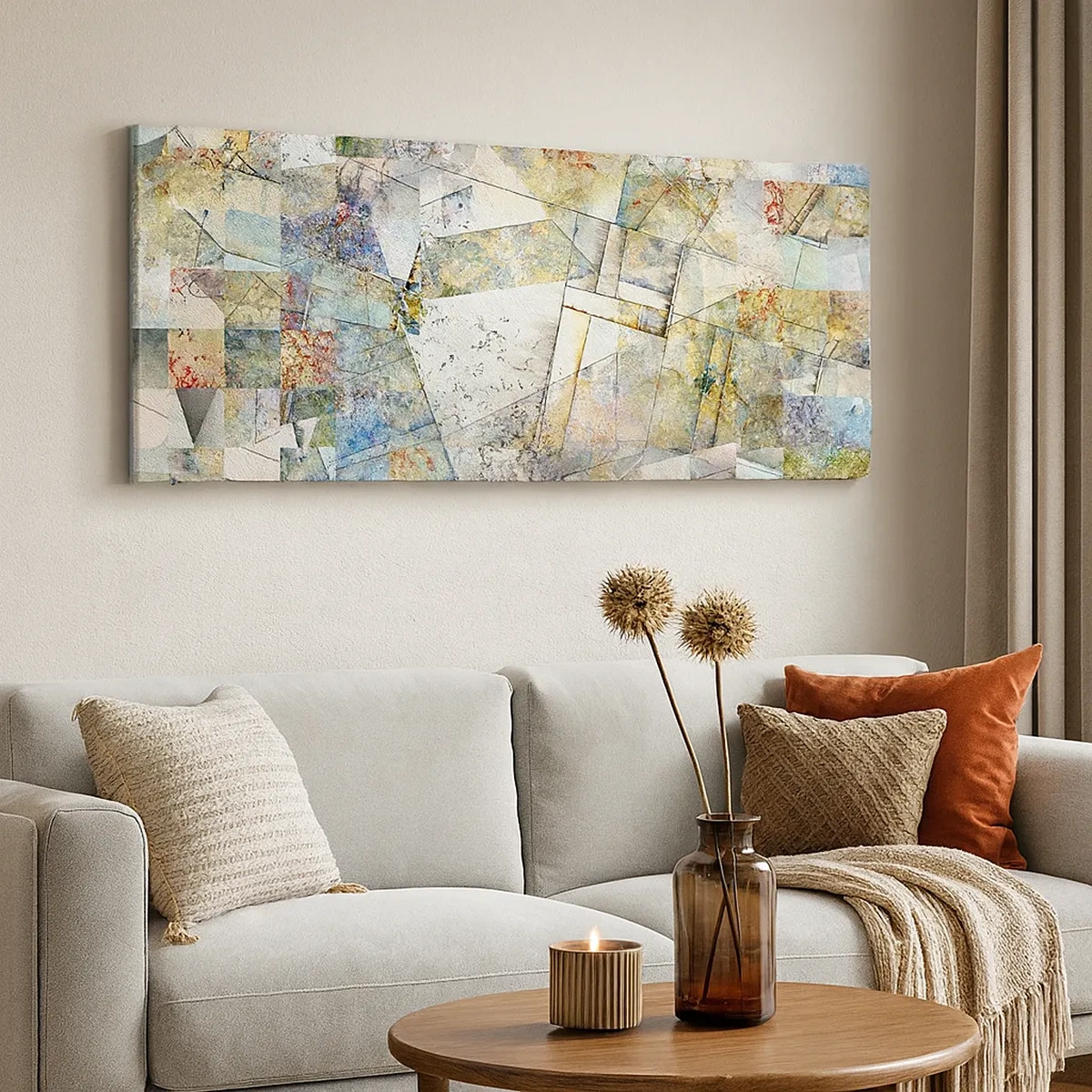 Bild auf Leinwand - Leinwandbild - Geometrische Mischung - 30x30 cm