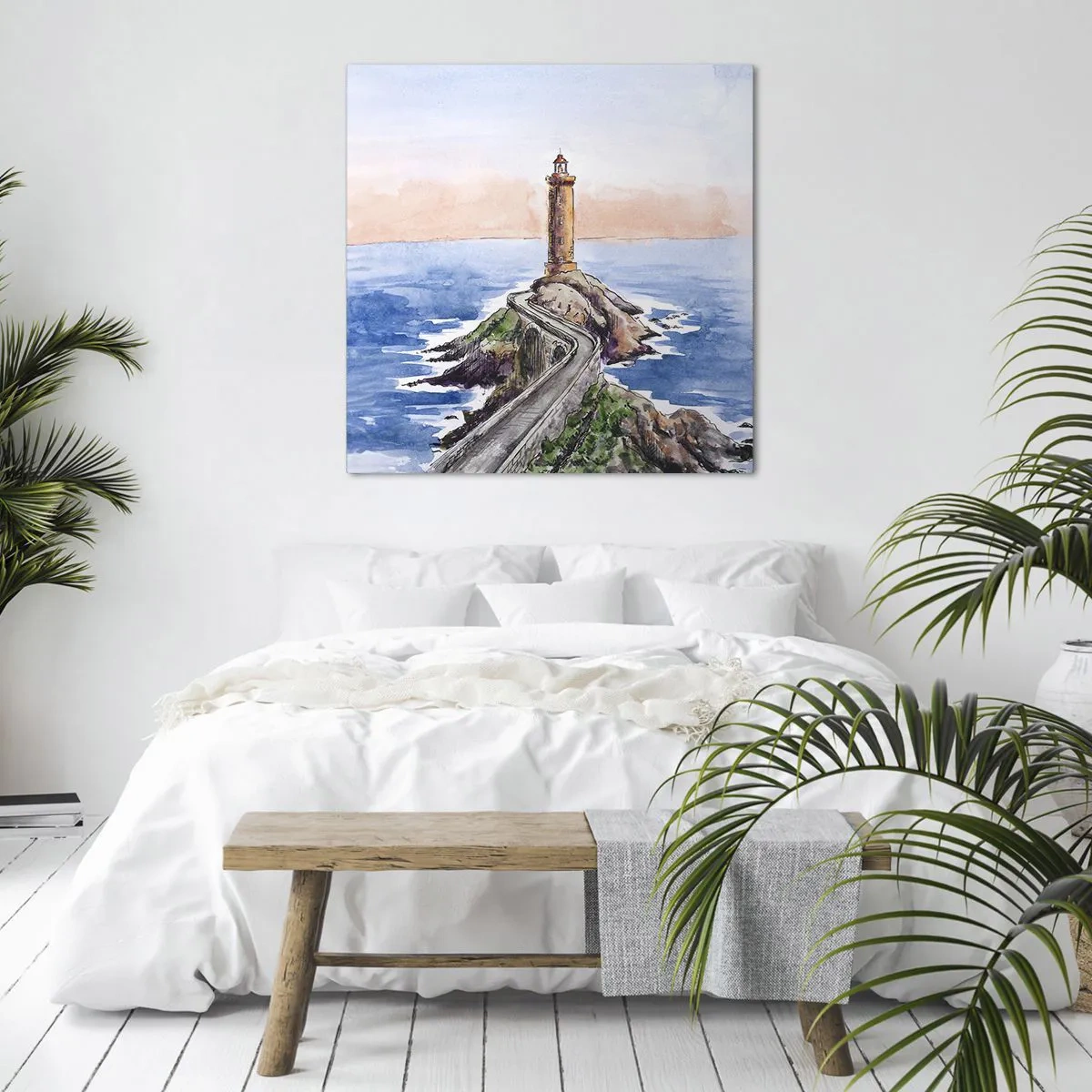Bild auf Leinwand - Leinwandbild - Dem Meer zugewandt - 50x50 cm