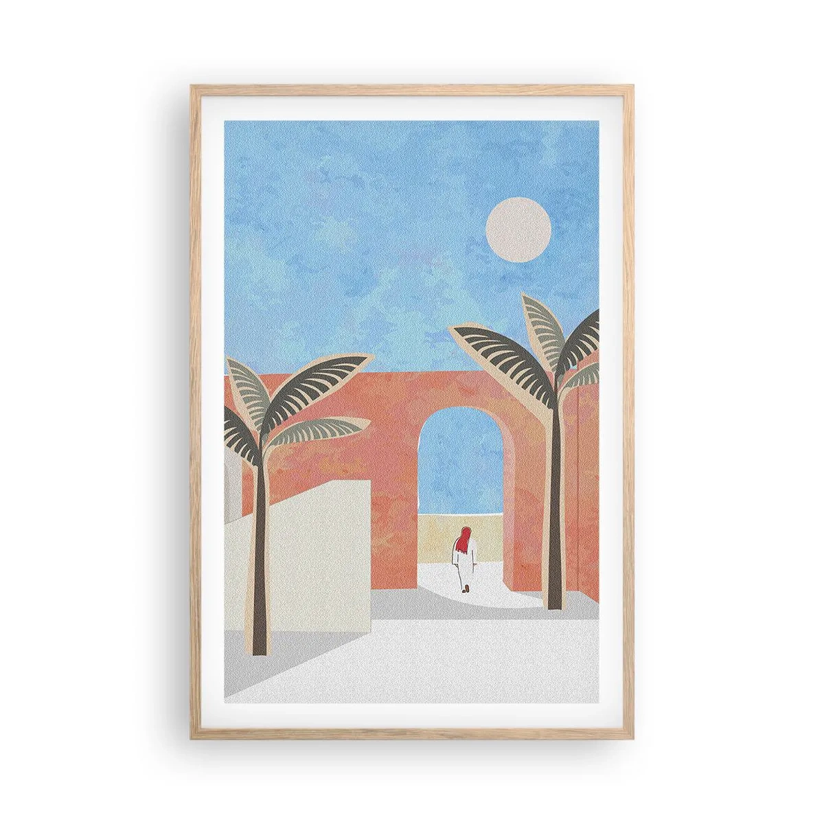 Poster in einem Rahmen aus heller Eiche - Arabischer Tag - 61x91 cm