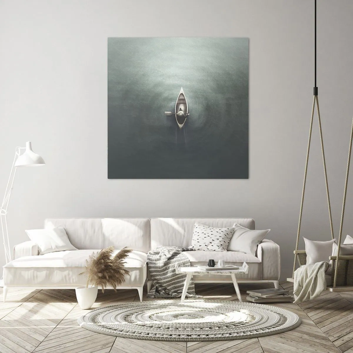 Bild auf Leinwand - Leinwandbild - Durch den Mondsee - 30x30 cm