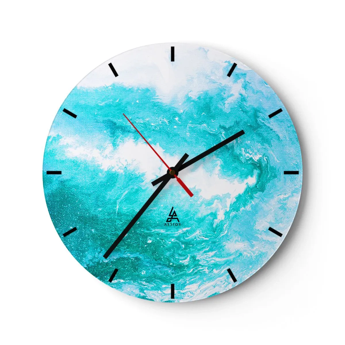 Wanduhr - Glasuhr - Im Kern des Elements - 40x40 cm