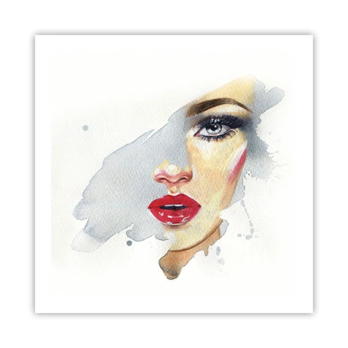 Poster - Abspiegeln in einem Wassertropfen - 60x60 cm