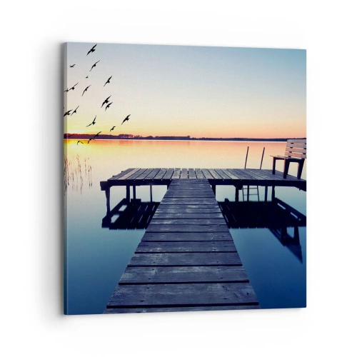 Bild auf Leinwand - Leinwandbild - Das war ein guter Tag - 70x70 cm