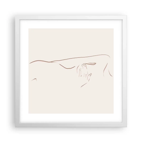 Poster in einem weißen Rahmen - Die Form des Verlangens - 40x40 cm