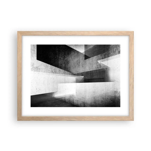 Poster in einem Rahmen aus heller Eiche - Die Raumstruktur - 40x30 cm