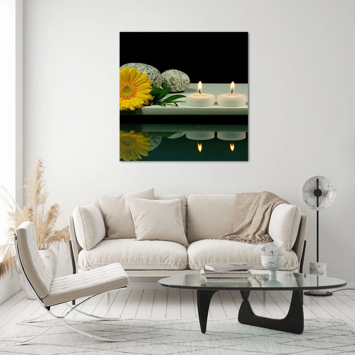 Glasbild - Bild auf glas - Beruhigung der Sinne - 70x70 cm