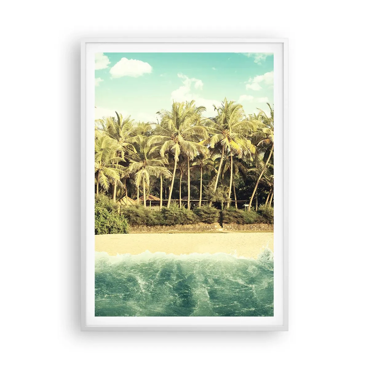 Poster in einem weißen Rahmen - Wie wäre es hier? - 70x100 cm