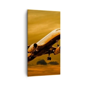 Bild auf Leinwand - Leinwandbild - Flug der Sonne entgegen - 55x100 cm