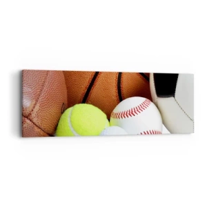 Bild auf Leinwand - Leinwandbild - Fußball verbindet uns! - 90x30 cm