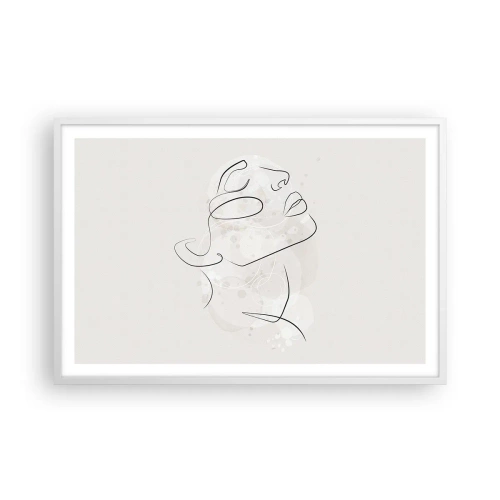 Poster in einem weißen Rahmen - Die Umrisse eines Traums - 91x61 cm