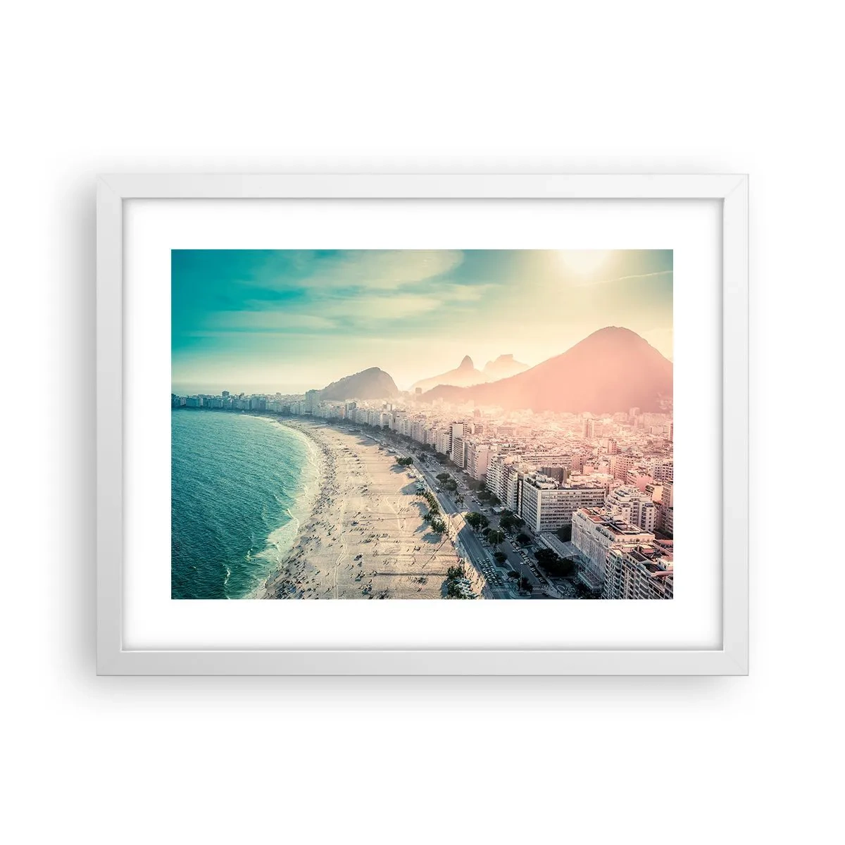 Poster in einem weißen Rahmen - Ewiger Urlaub in Rio - 40x30 cm