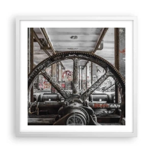 Poster in einem weißen Rahmen - Das geheime Leben der Fabrik - 50x50 cm