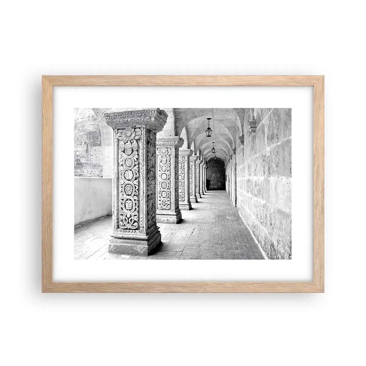 Poster in einem Rahmen aus heller Eiche - Und wo geht’s hin...? - 40x30 cm