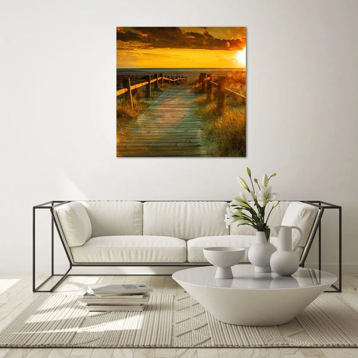 Glasbild - Bild auf glas - In altem Gold gebadet - 70x70 cm