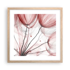 Poster in einem Rahmen aus heller Eiche - Vor der Abfahrt - 40x40 cm