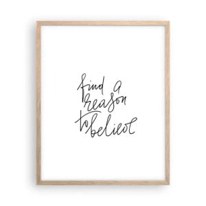 Poster in einem Rahmen aus heller Eiche - Es ist möglich - 40x50 cm