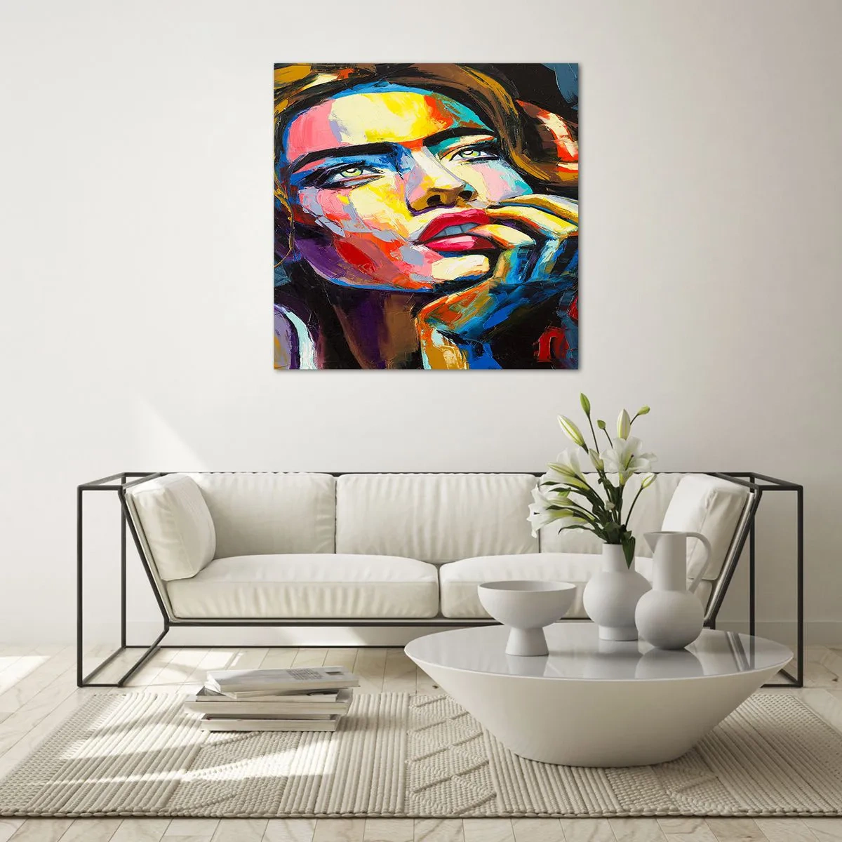 Glasbild - Bild auf glas - Träume fliegen am Himmel wie Vögel - 60x60 cm