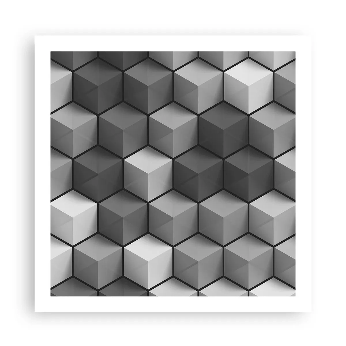 Poster - Kubistisches Puzzle - 60x60 cm
