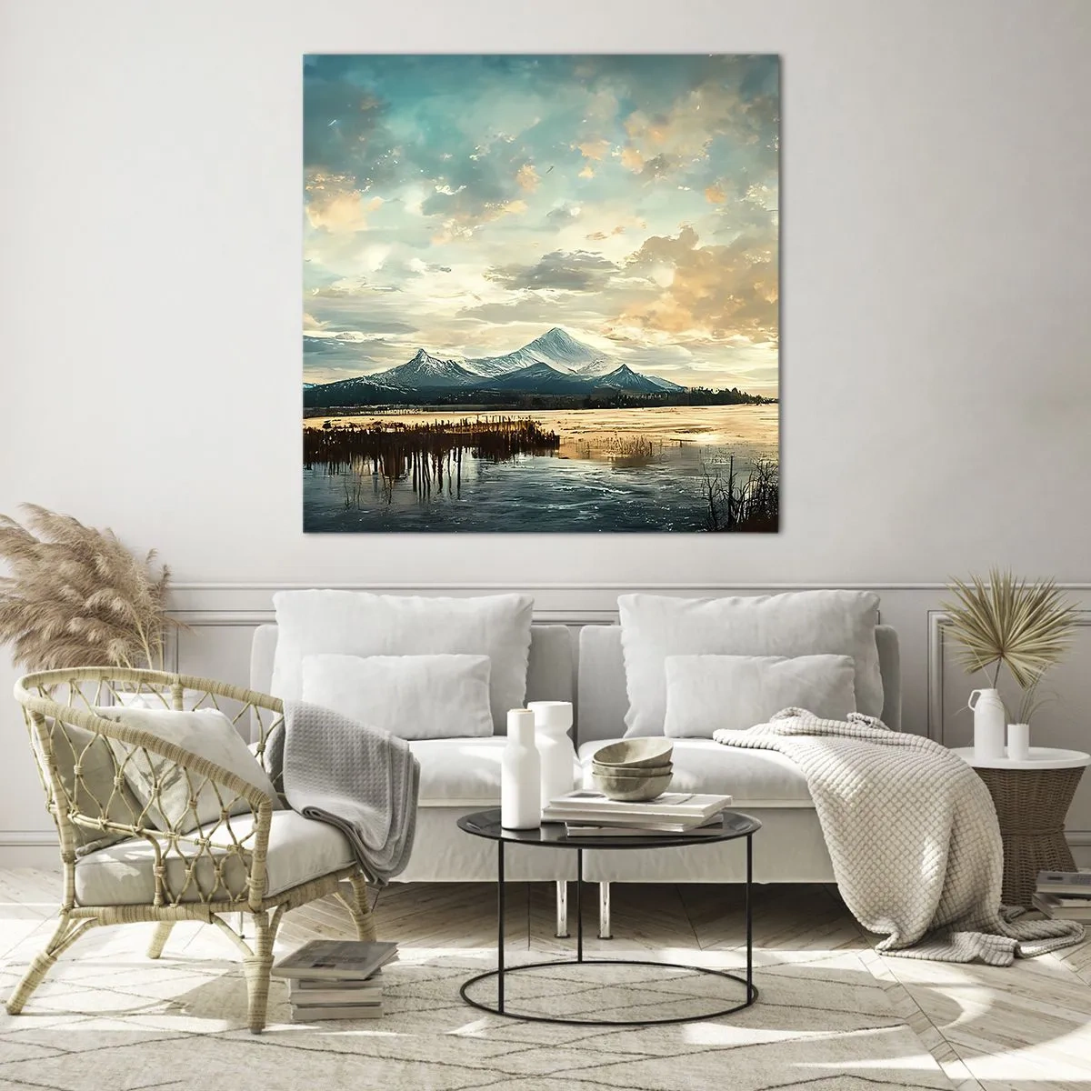 Glasbild - Bild auf glas - Unter dem Schutz des Himmels - 60x60 cm