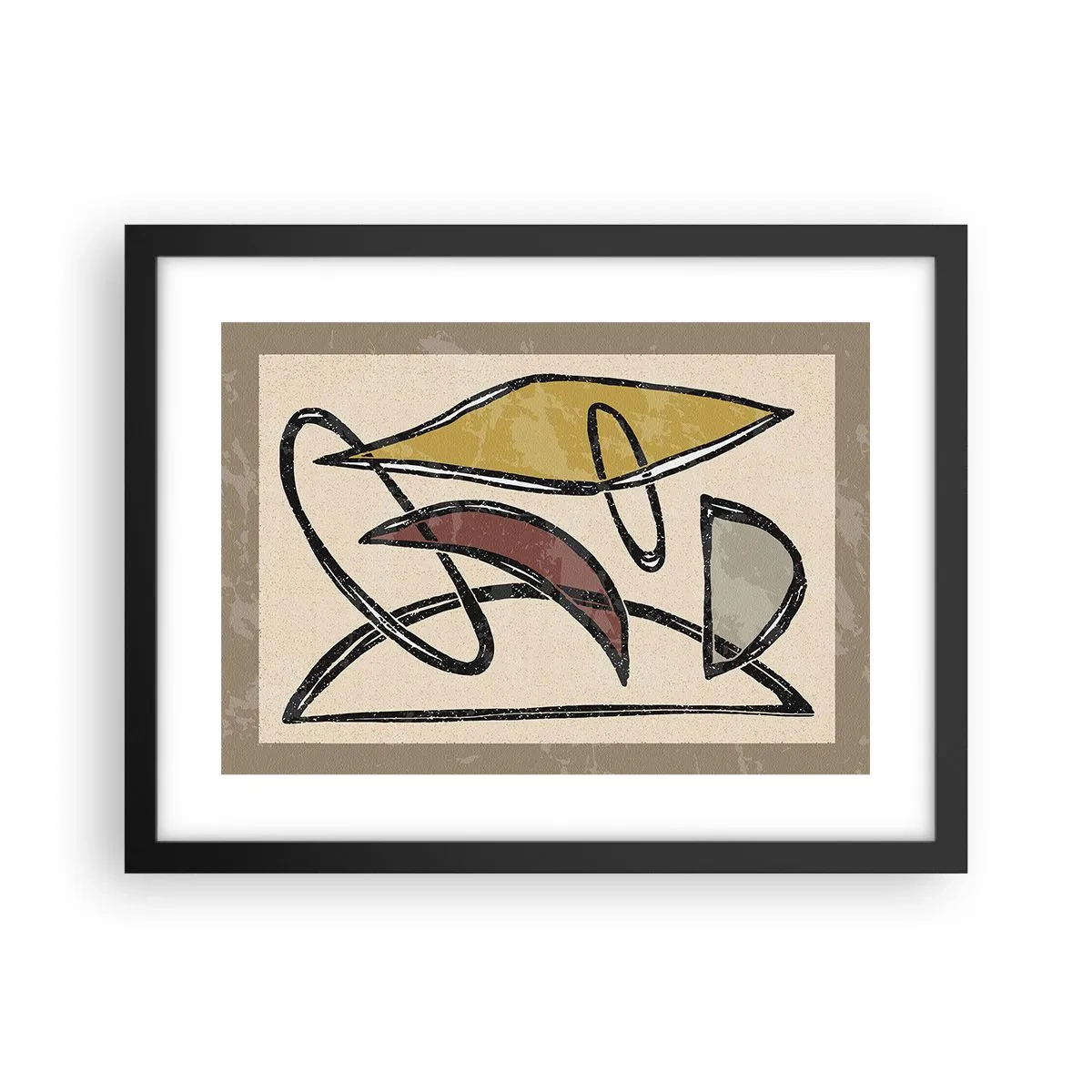 Poster in einem schwarzem Rahmen - Vertikale und Horizontale - 40x30 cm