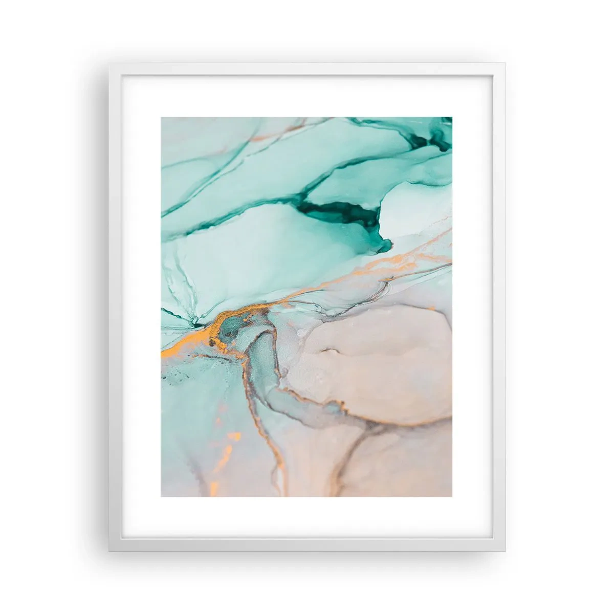 Poster in einem weißen Rahmen - Ein Tanz der Formen und Farben - 40x50 cm