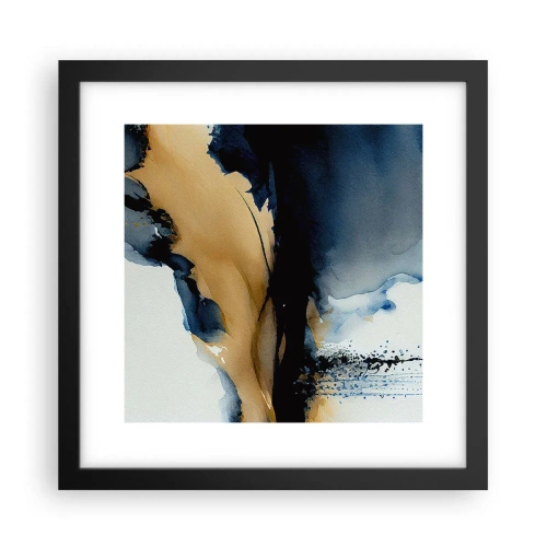 Poster in einem schwarzem Rahmen - Hinter dem Vorhang - 30x30 cm