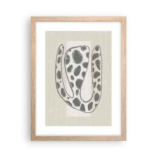 Poster in einem Rahmen aus heller Eiche - Seltsame Kreatur - 30x40 cm