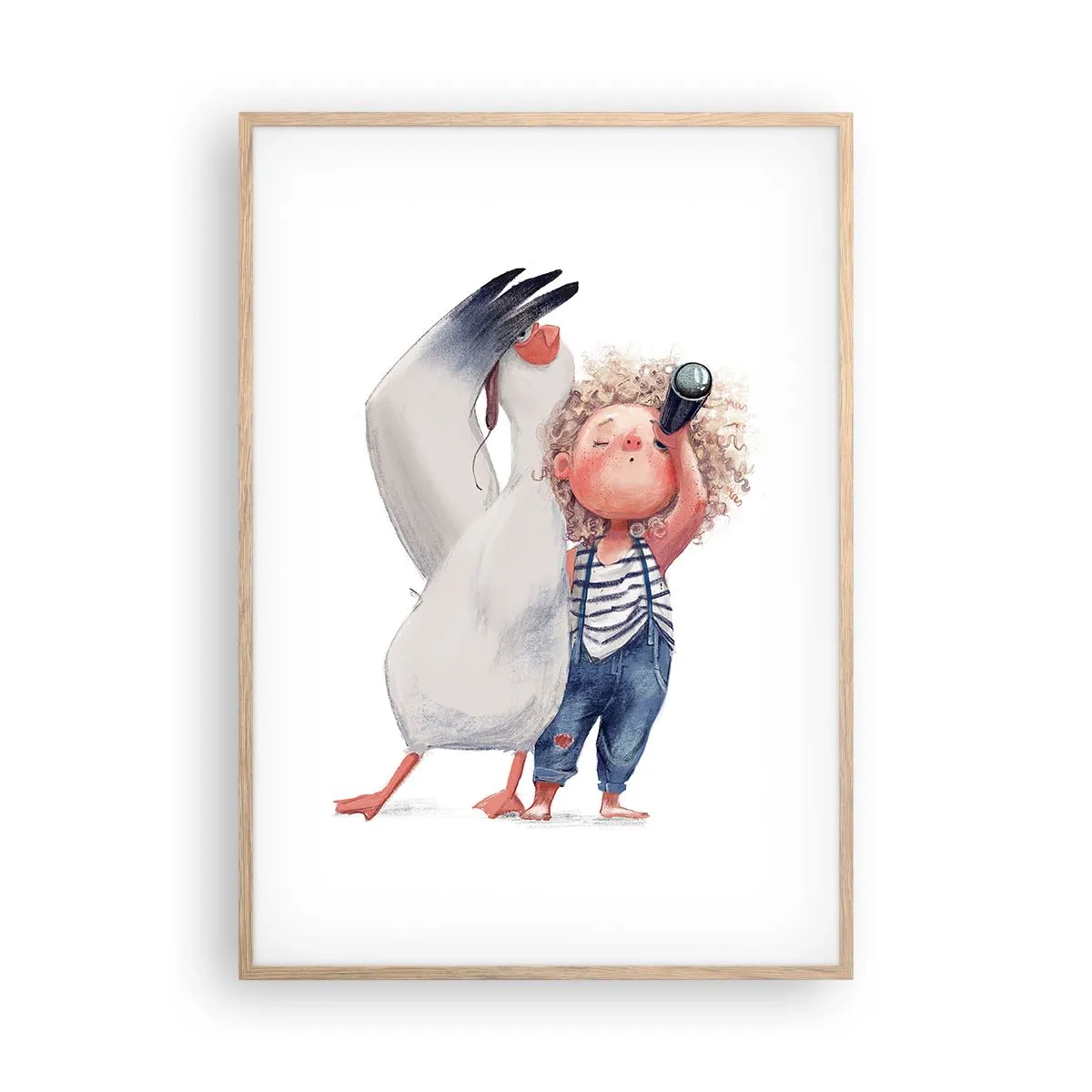 Poster in einem Rahmen aus heller Eiche - Toller Reiseplan - 70x100 cm