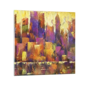 Glasbild - Bild auf glas - Metropolitische Komposition - 70x70 cm