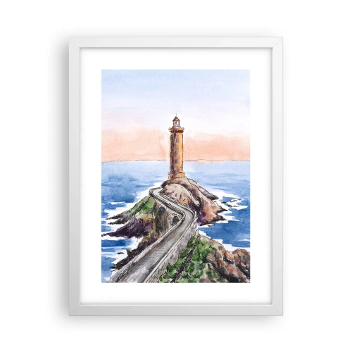 Poster in einem weißen Rahmen - Dem Meer zugewandt - 30x40 cm