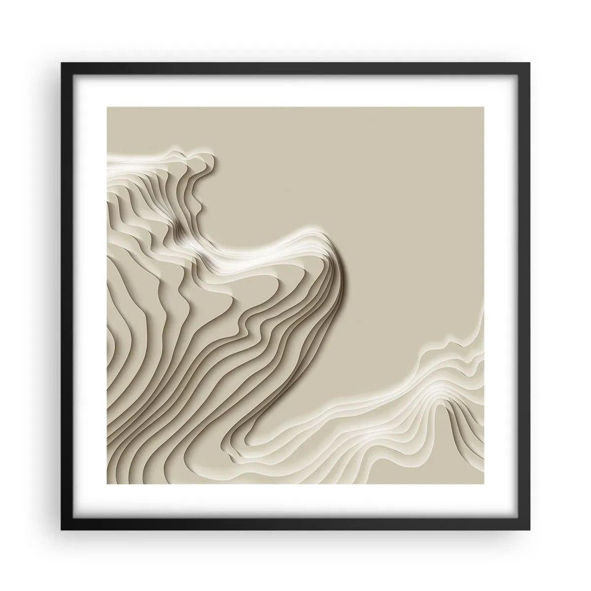 Poster in einem schwarzem Rahmen - Topographie der Kunst - 50x50 cm