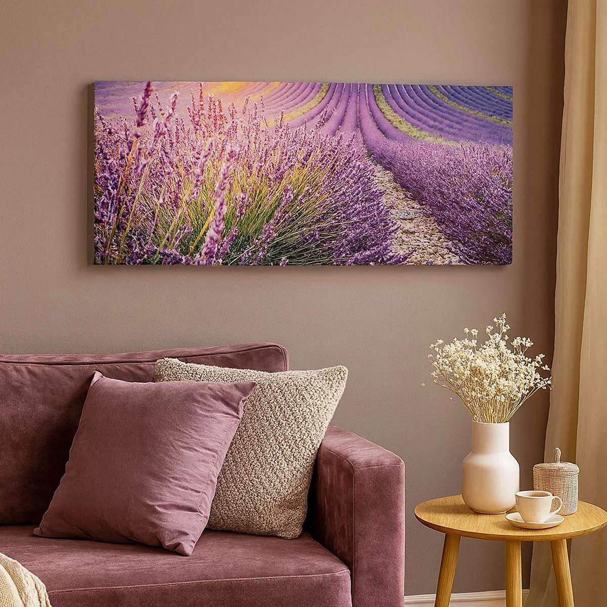 Bild auf Leinwand - Leinwandbild - Duftende Kornfelder - 100x40 cm