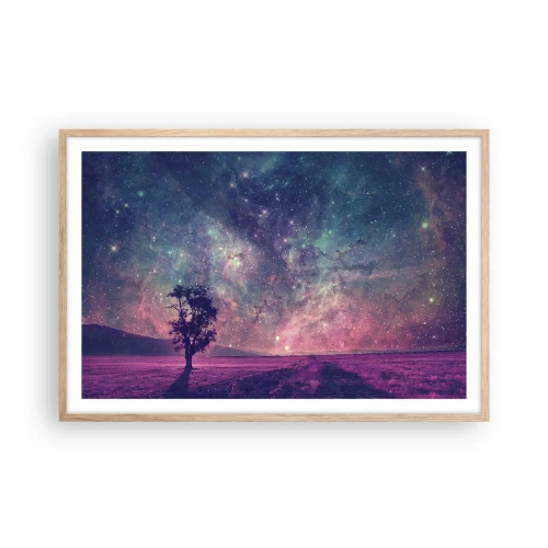 Poster in einem Rahmen aus heller Eiche - Unter dem magischen Himmel - 91x61 cm