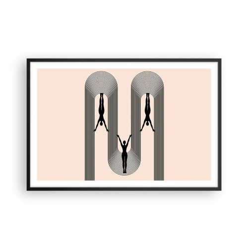 Poster in einem schwarzem Rahmen - Verkehrt herum - 91x61 cm