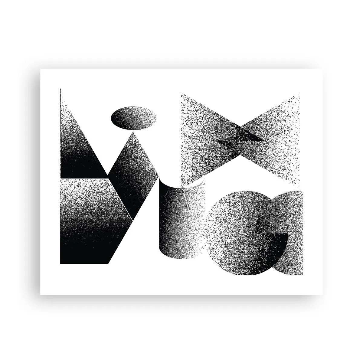 Poster - Winkel und Ovale - 50x40 cm