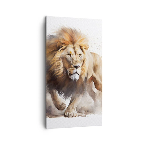 Bild auf Leinwand - Leinwandbild - Der König zog um - 45x80 cm