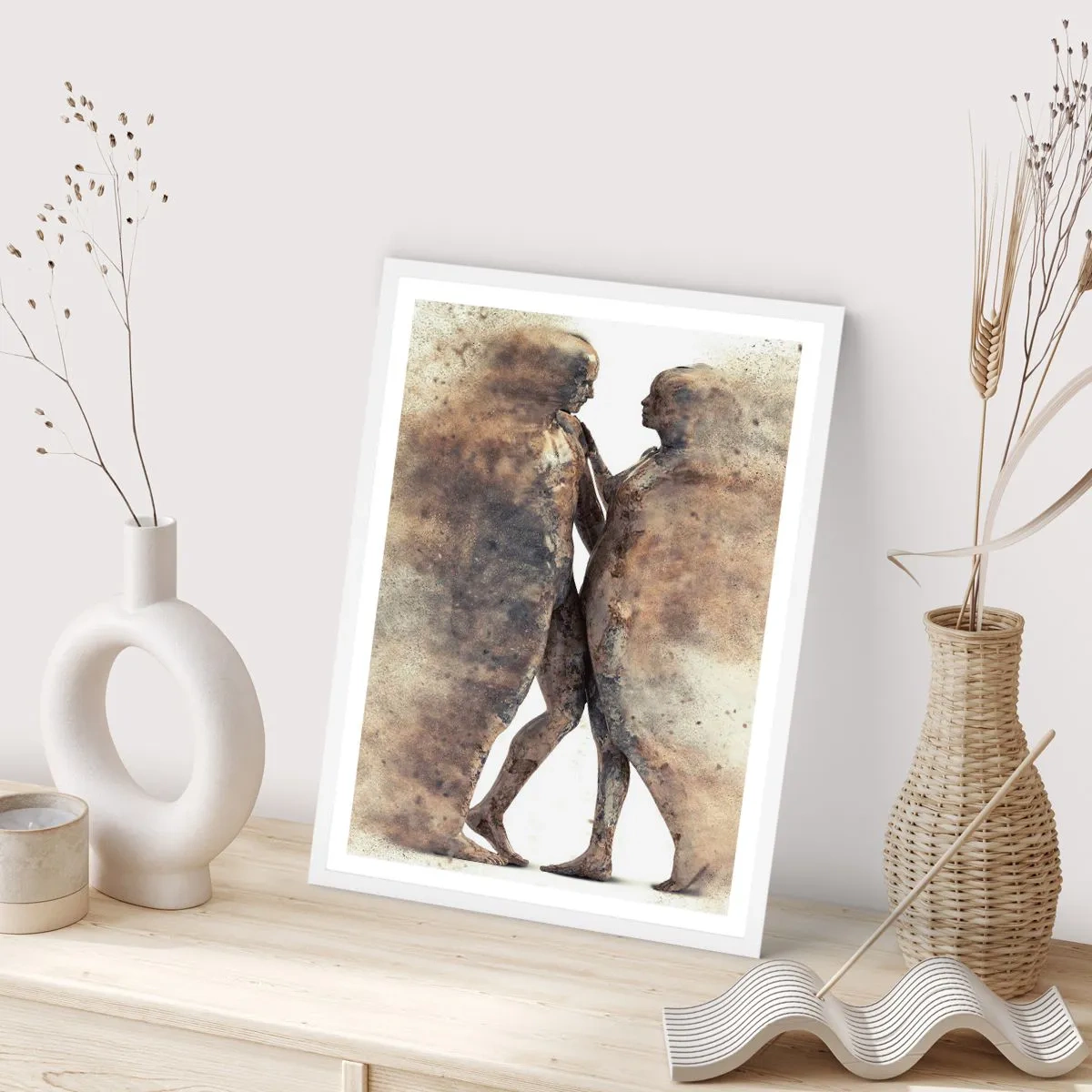 Poster in einem weißen Rahmen - Sie erhoben sich aus dem Staub, um zu lieben - 50x70 cm