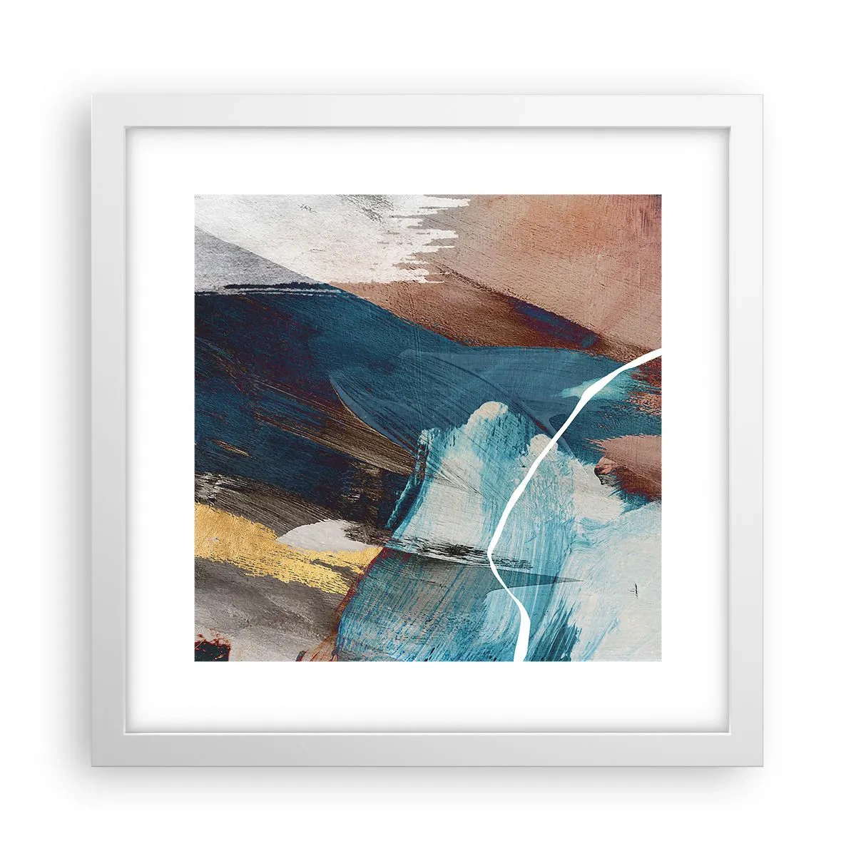 Poster in einem weißen Rahmen - Großzügig und mit Energie - 30x30 cm