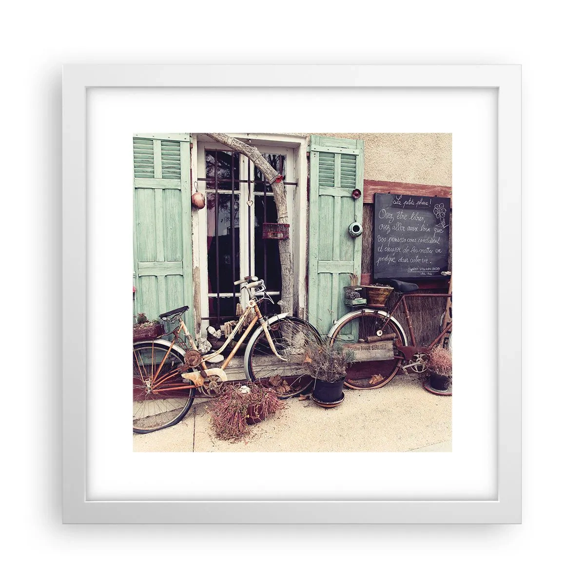 Poster in einem weißen Rahmen - Es lebe die Provinz - 30x30 cm