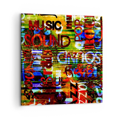 Bild auf Leinwand - Leinwandbild - Alle Farben des Klangs - 60x60 cm