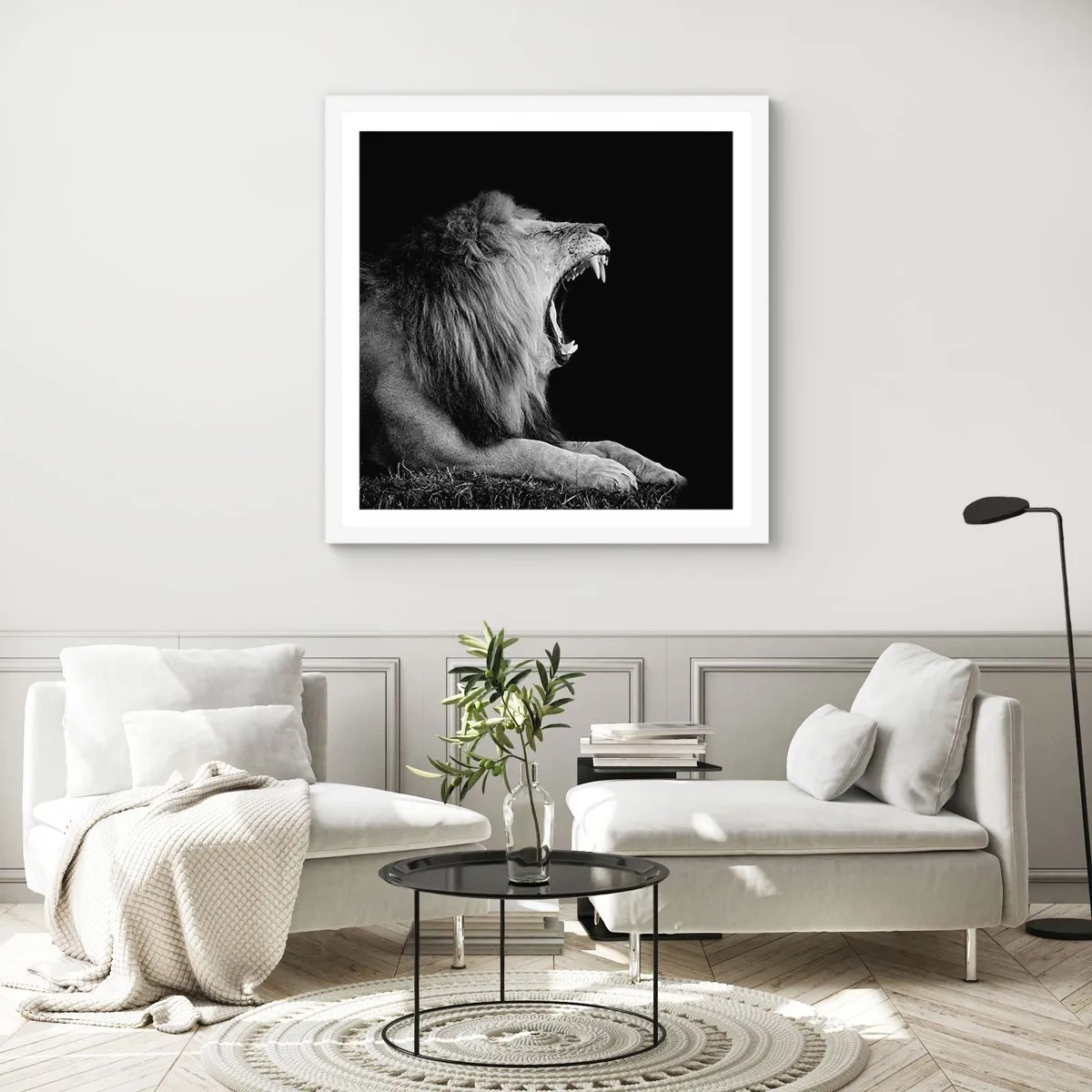 Poster in einem weißen Rahmen - Ohne Zweifel - 30x30 cm