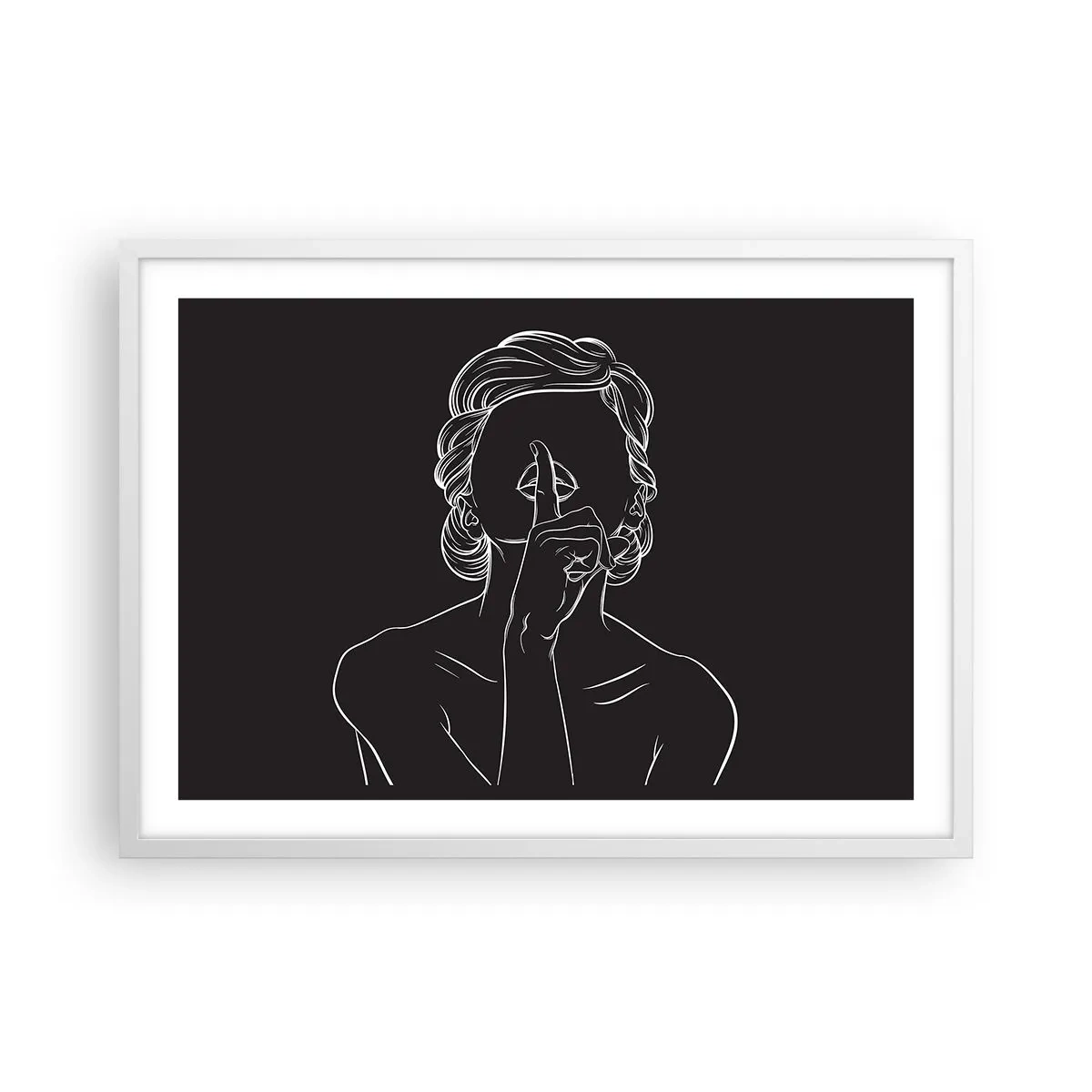 Poster in einem weißen Rahmen - Schönheit erblüht in der Stille - 70x50 cm