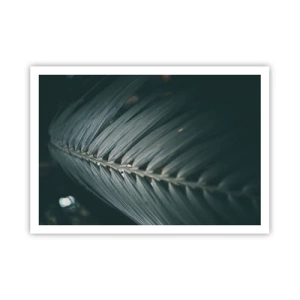 Poster - Nahaufnahme eines dunkel getönten Palmblattdetails - 100x70cm - Die Präzision der Natur - Moderne Wanddekoration für Wohnzimmer und Schlafzimmer ARTTOR
