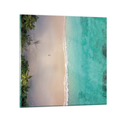 Glasbild - Bild auf glas - Paradiesstrand - 30x30 cm