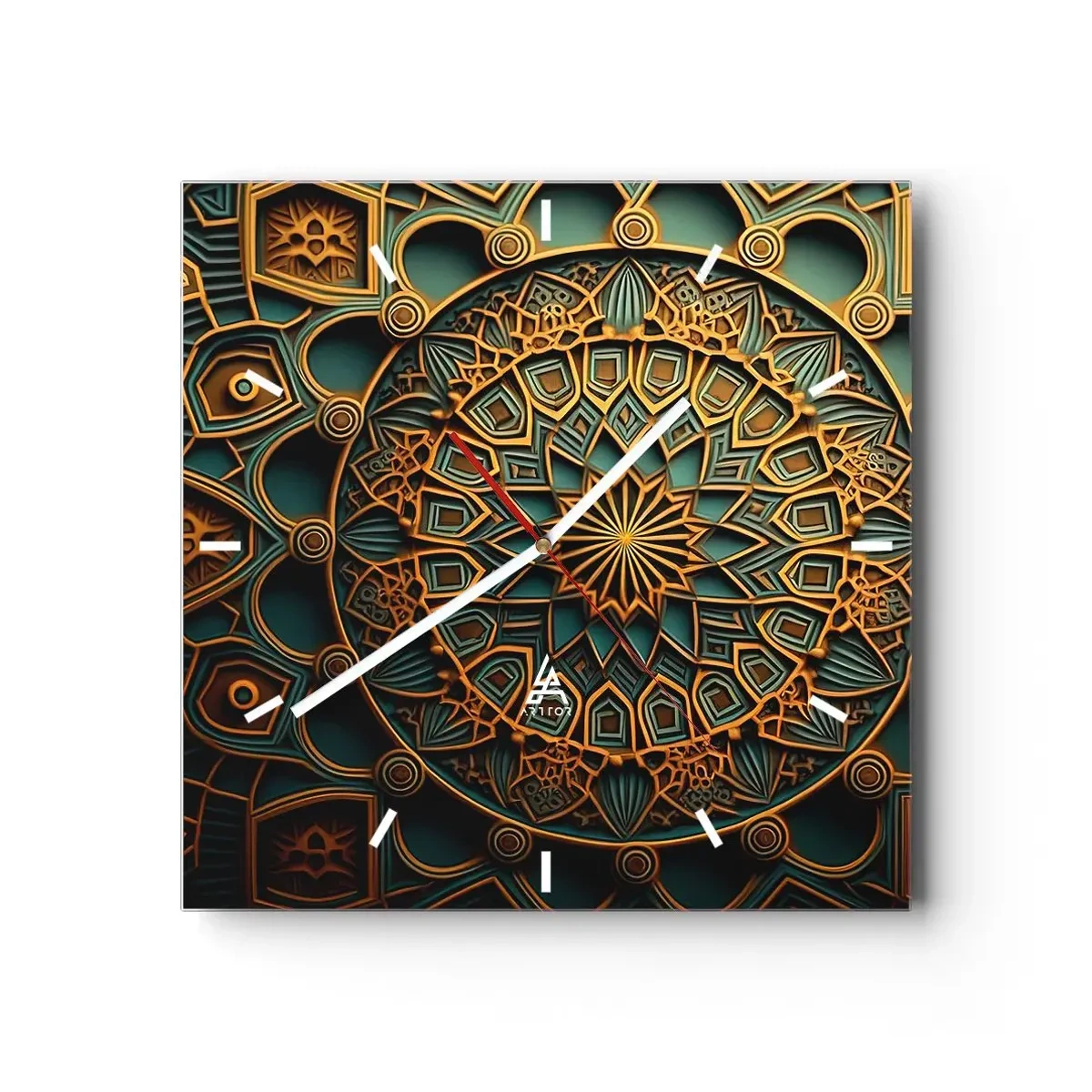 Wanduhr - Glasuhr - In arabischer Atmosphäre - 40x40 cm