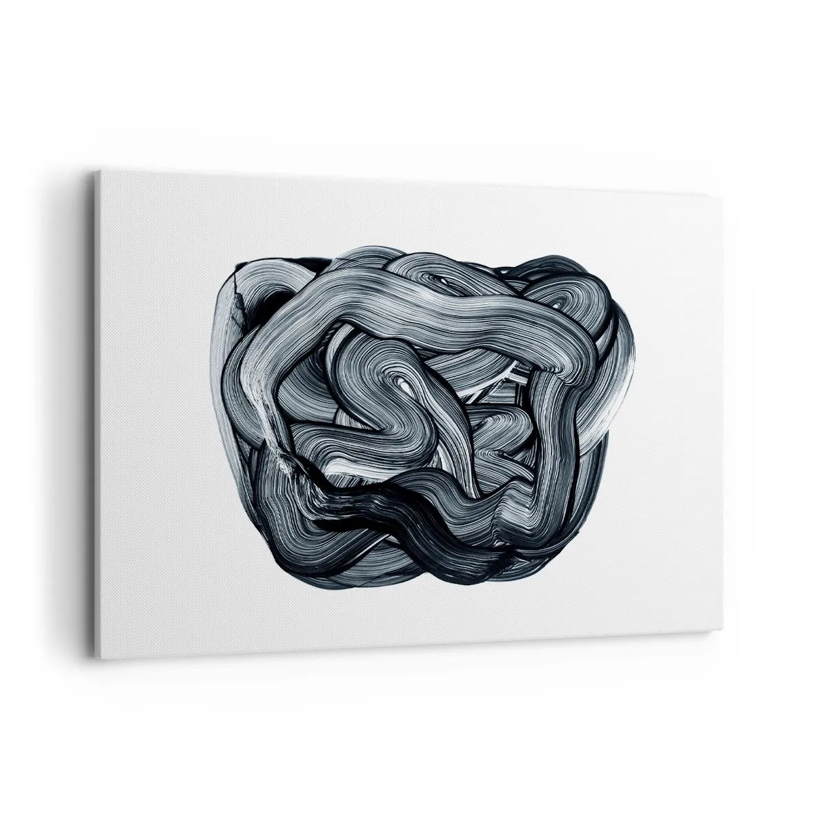 Bild auf Leinwand - Leinwandbild - Abstrakte Komposition in Grautönen - 120x80cm - Es ist nicht so einfach - Moderne Wanddekoration für Wohnzimmer und Schlafzimmer ARTTOR