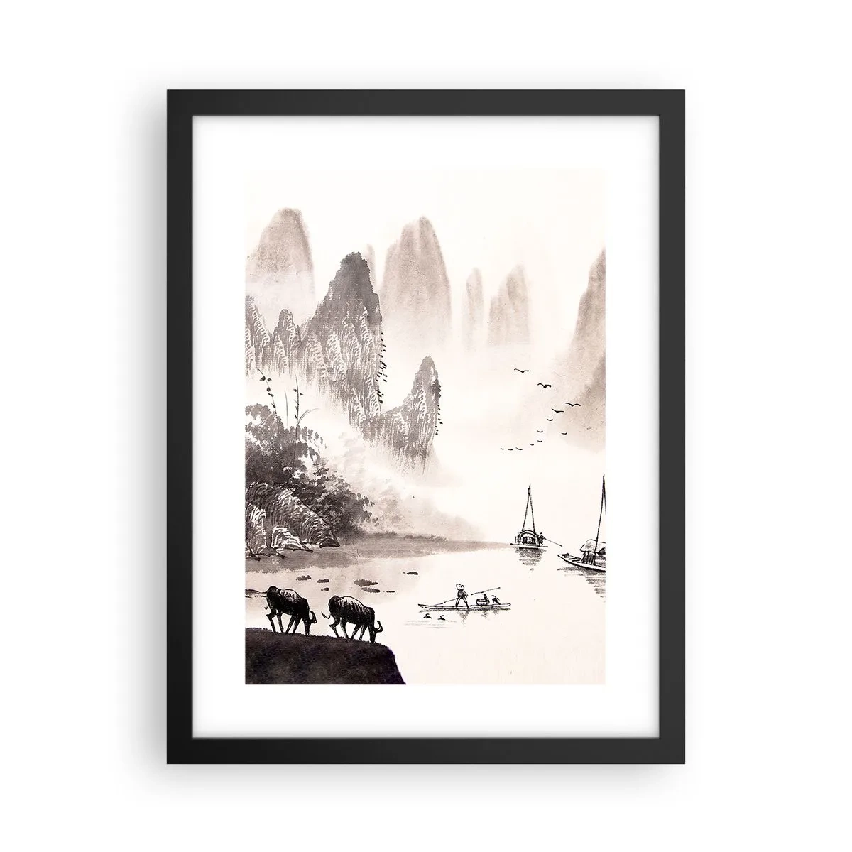Poster in einem schwarzem Rahmen - Der exotische Alltag des Ostens - 30x40 cm