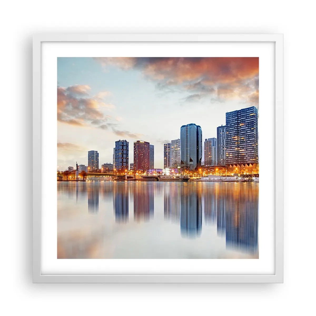 Poster in einem weißen Rahmen - Die monumentale Ruhe von Paris - 50x50 cm