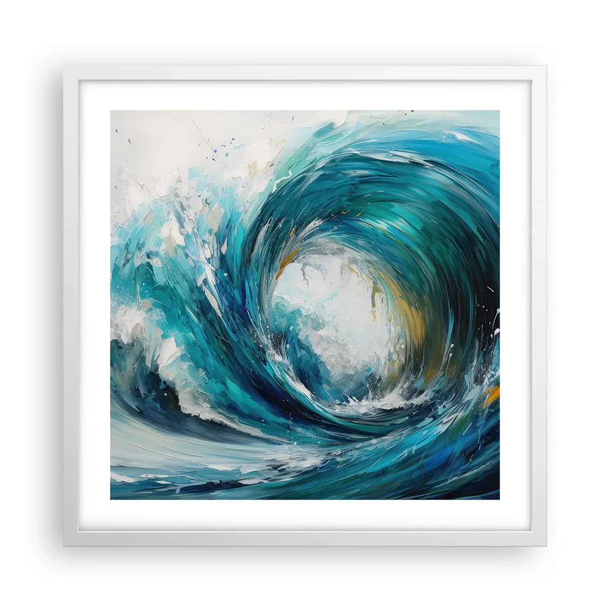 Poster in einem weißen Rahmen - Meeresportal - 50x50 cm