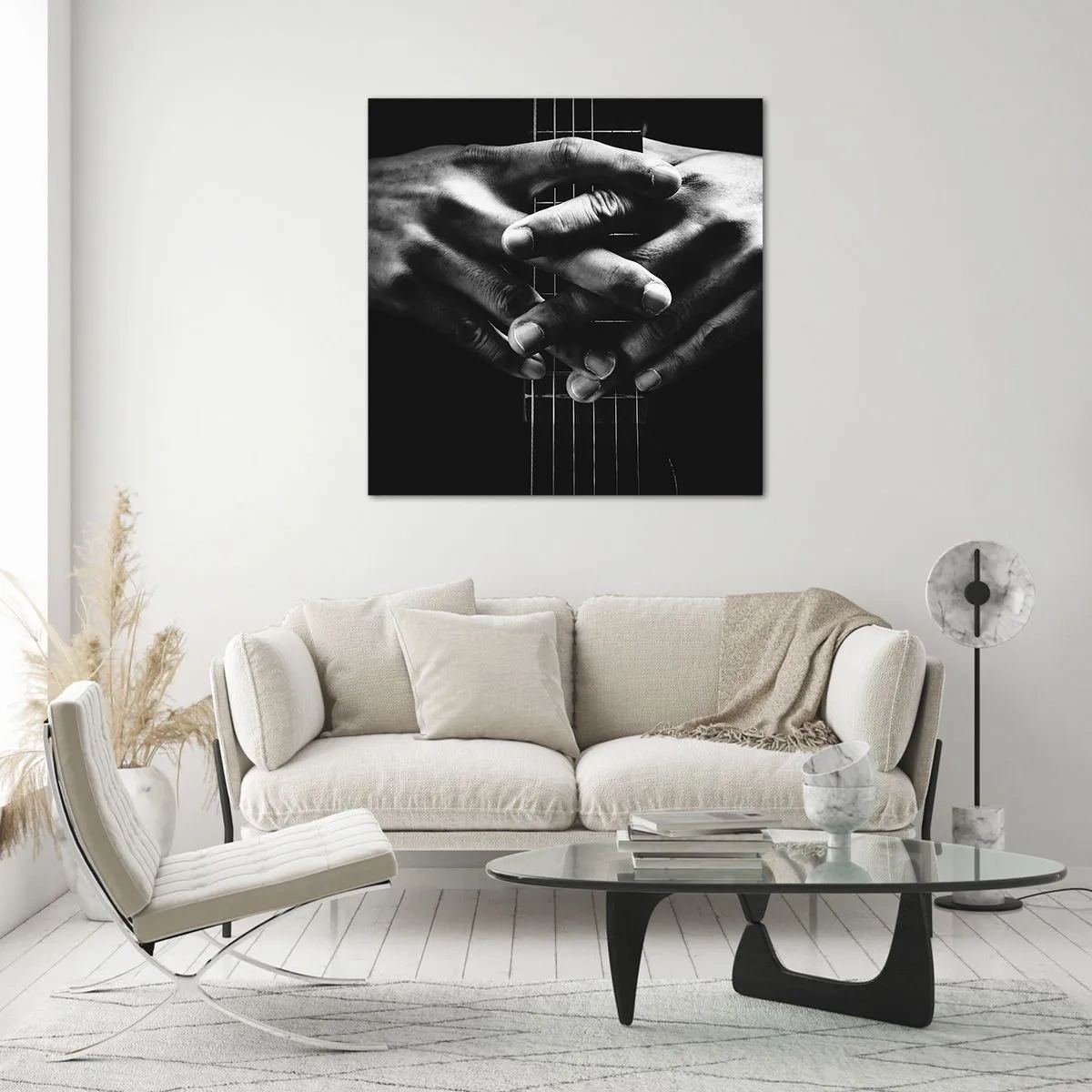 Glasbild - Bild auf glas - Gebet des Künstlers - 70x70 cm